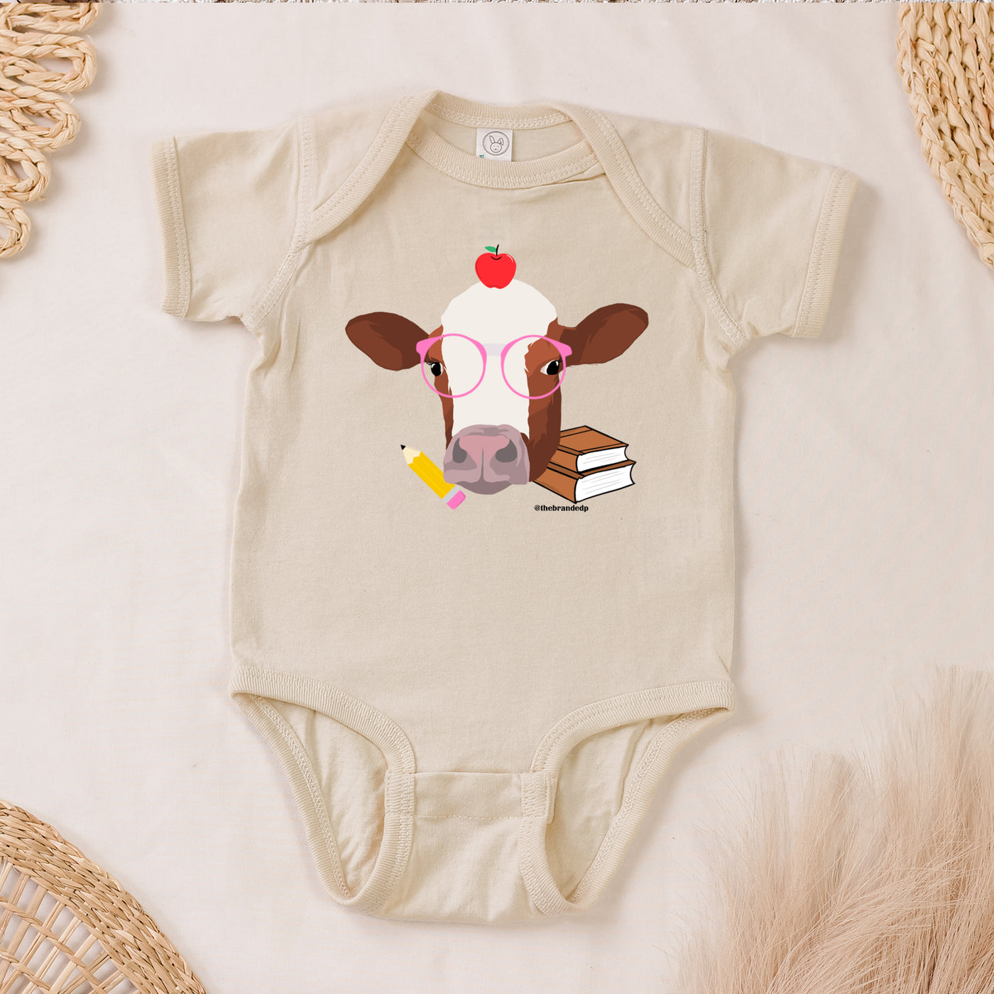 Nerdy Cow One Piece/T-Shirt (Newborn - Youth XL) - Multiple Colors!
