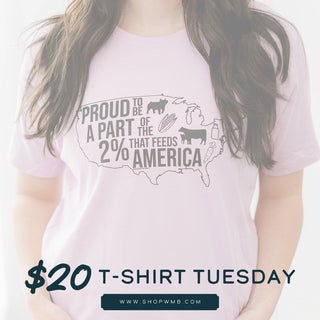 $20 T-SHIRT TUESDAY - PROUD TO SUPPORT THE 2% – Bella Canvas T-Shirt