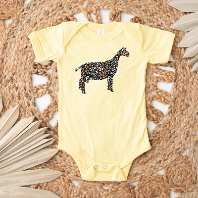 Colorful Cheetah Dairy Goat One Piece/T-Shirt (Newborn - Youth XL) - Multiple Colors!