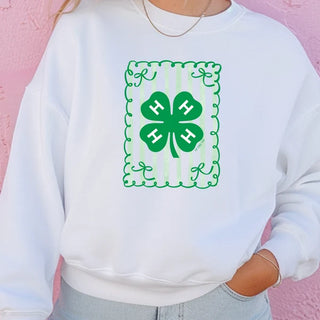 Stripe Bow 4-H Crewneck - Warehouse - Final Sale