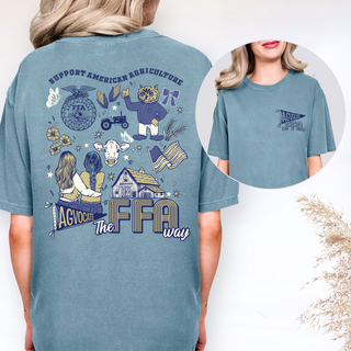 Agvocate The FFA Way - Front & Back Comfort Colors T-Shirt
