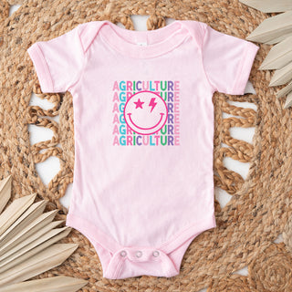 Agriculture Lines Smile One Piece/T-Shirt (Newborn - Youth XL) - Multiple Colors!