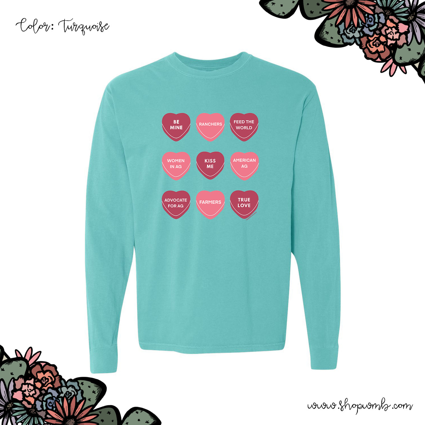AGRICULTURE CANDY HEARTS LONG SLEEVE T-Shirt (S-3XL) - Multiple Colors!