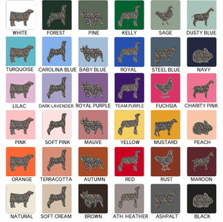 COLORFUL CHEETAH ANIMALS - CHOOSE YOUR ANIMAL - Bella Canvas T-Shirt