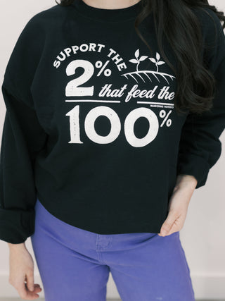 Support the 2% that feed the 100% graphic tee Wandering Maverick Boutique