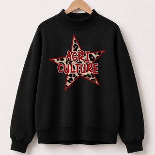PREORDER - Cheetah Agriculture Star | Black | Mock Neck - **Starts Shipping 10/31**