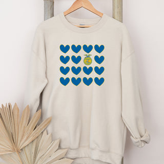 FFA Emblem Multiple Hearts Crewneck (S-3XL) - Multiple Colors!