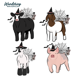 Floral Witch Animals-CHOOSE YOUR ANIMAL- Bella Canvas T-Shirt