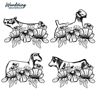 Flower Power-CHOOSE YOUR ANIMAL- Infant/Toddler/Youth