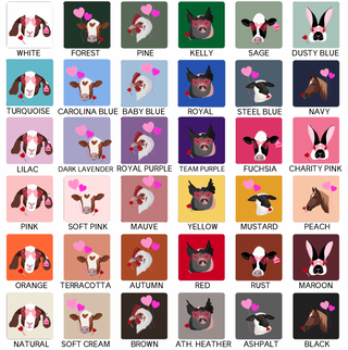 LOVESTRUCK ANIMALS - CHOOSE YOUR ANIMAL - Bella Canvas T-Shirt