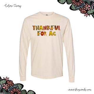 FALL THANKFUL FOR AG LONG SLEEVE T-Shirt (S-3XL) - Multiple Colors!