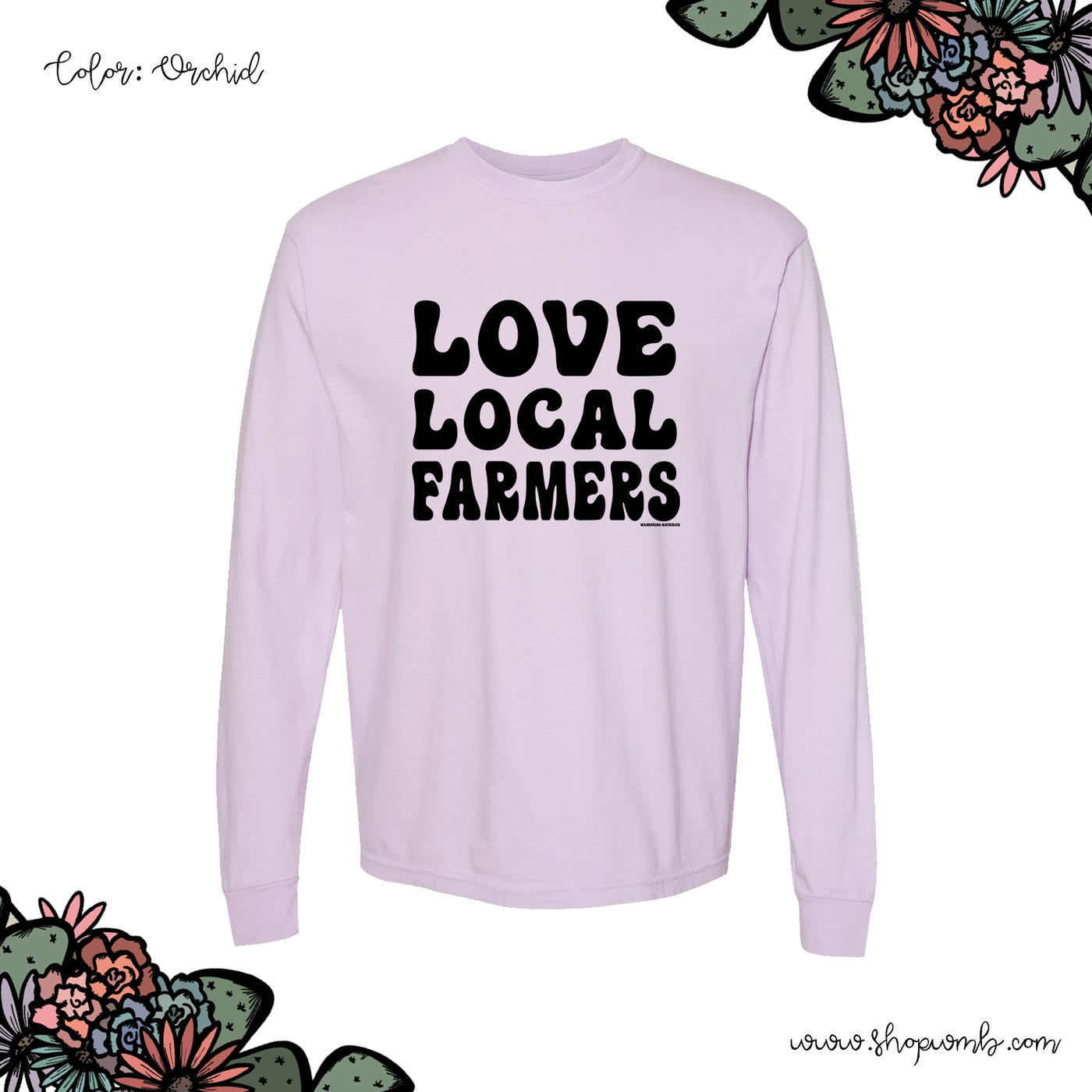 LOVE LOCAL FARMERS BLACK INK LONG SLEEVE T-Shirt (S-3XL) - Multiple Colors!