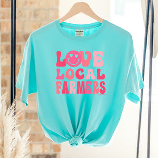 Love Local Farmers Color Ink ComfortWash/ComfortColor T-Shirt (S-4XL) - Multiple Colors!