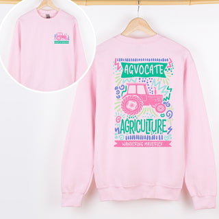 Agriculture Tractor Sketch– Front & Back- Crewneck
