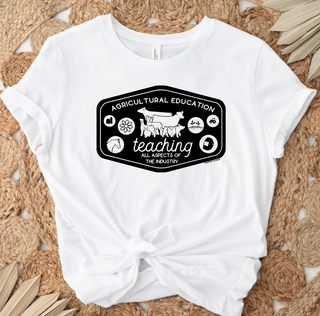 Agriculture Education Teaching All Aspects Of The Industry Black Ink  – Bella Canvas T-Shirt