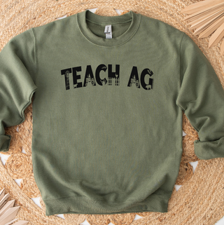 Teach Ag Cutout Black Ink  – Crewneck