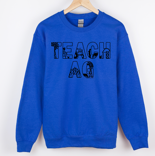 Teach Ag Outline Black Ink  – Crewneck