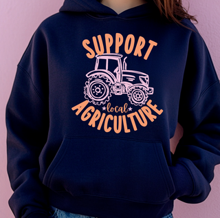Support Local Agriculture -Tractor – Hoodie