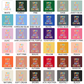 Long Live Agriculture Colorful – Bella Canvas T-Shirt