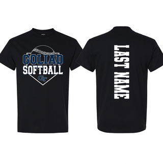 Goliad Softball - FRONT & BACK - Cotton Tee - Youth and Adult