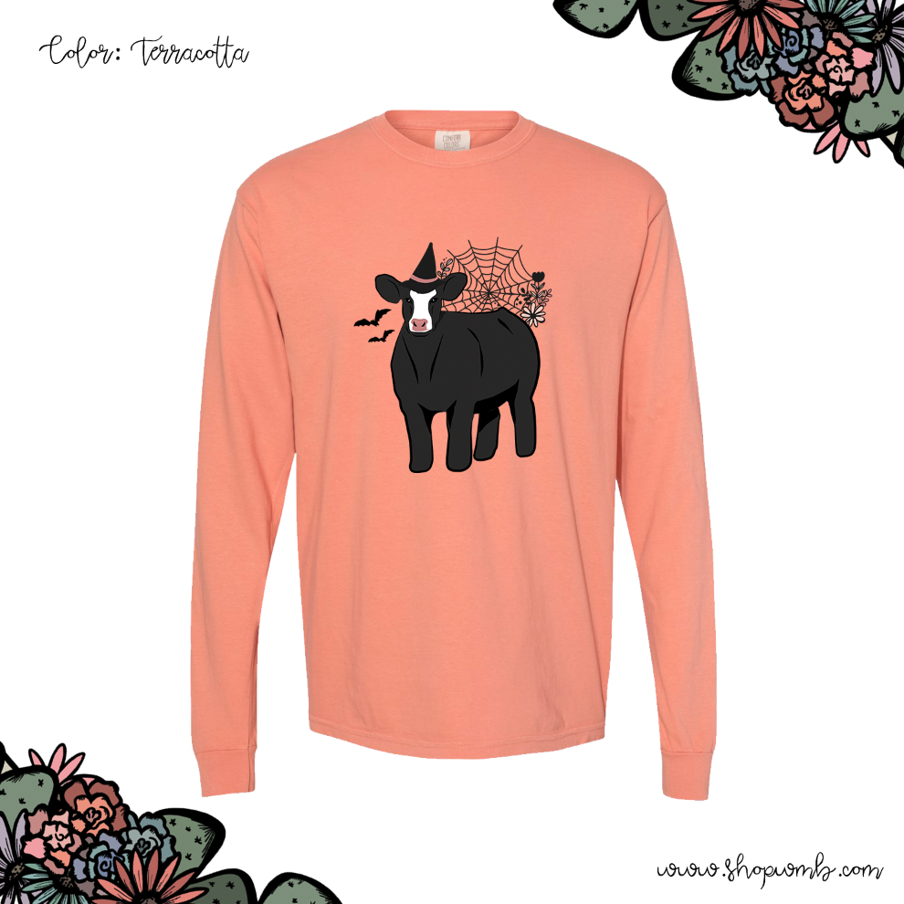 Floral Witch Cow LONG SLEEVE T-Shirt (S-3XL) - Multiple Colors!