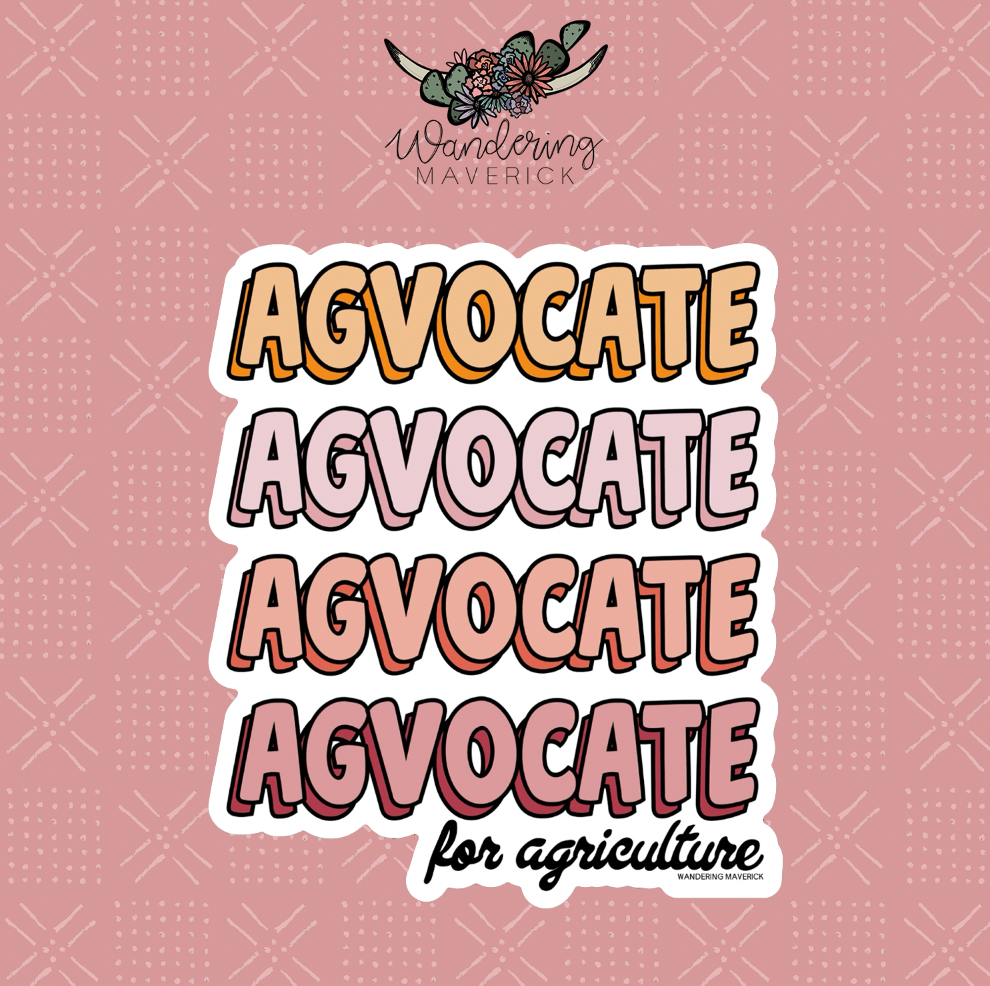 Groovy Agvocate For Agriculture Sticker