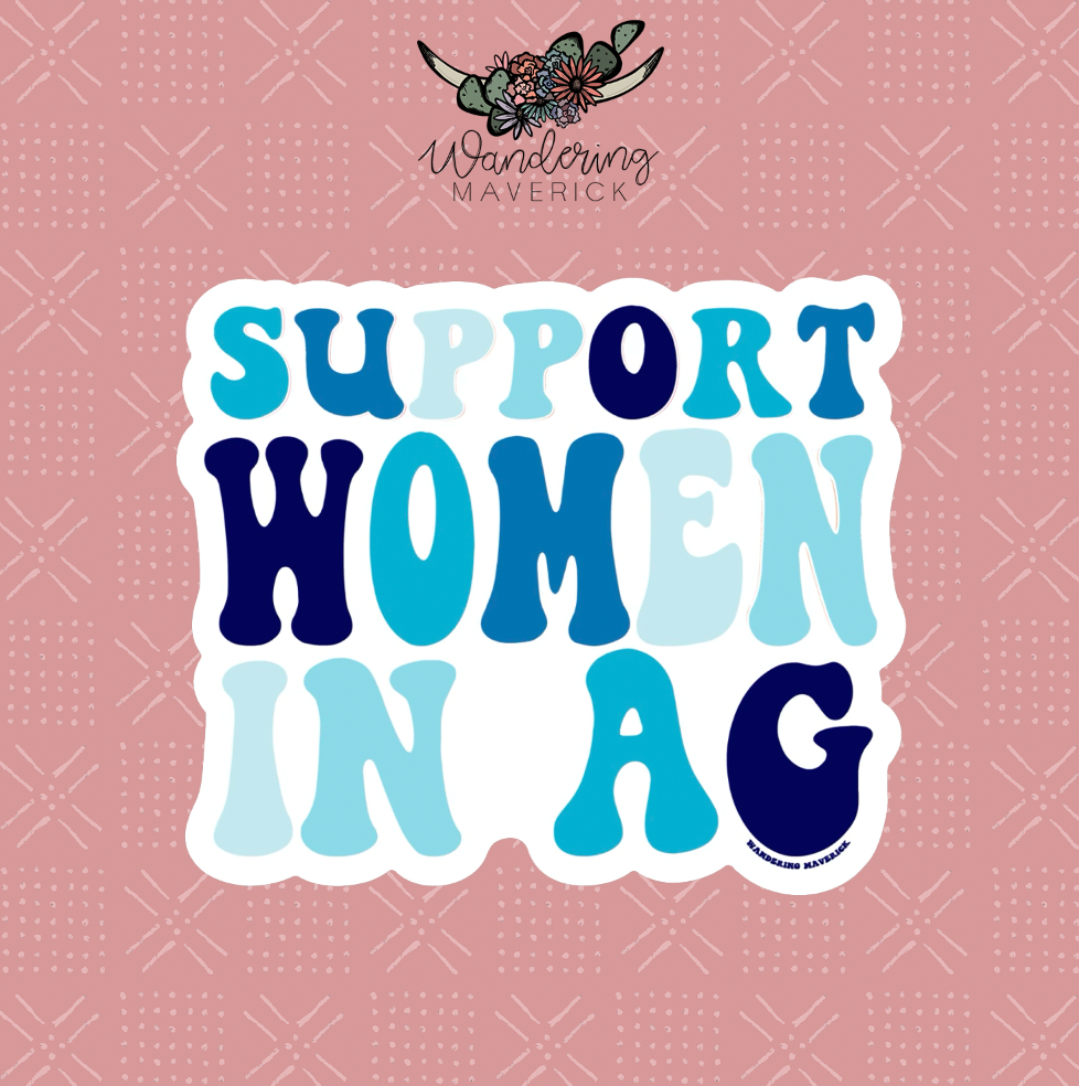Ocean Support Women in AG Sticker