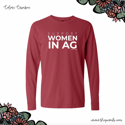 Support Women In Ag White LONG SLEEVE T-Shirt (S-3XL) - Multiple Colors!