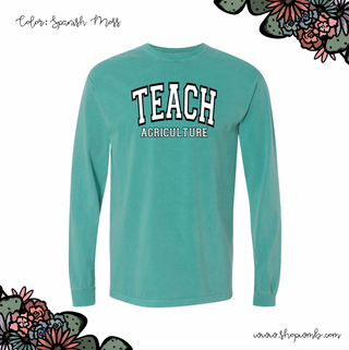 Big Varsity Teach Agriculture LONG SLEEVE T-Shirt (S-3XL) - Multiple Colors!