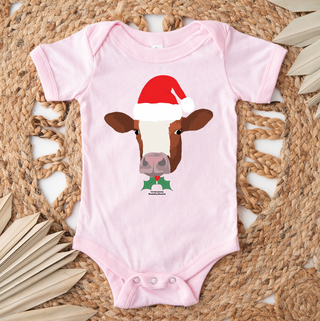 Christmas Spirit Cow One Piece/T-Shirt (Newborn - Youth XL) - Multiple Colors!