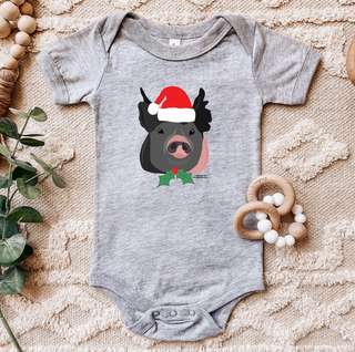 Christmas Spirit Pig One Piece/T-Shirt (Newborn - Youth XL) - Multiple Colors!