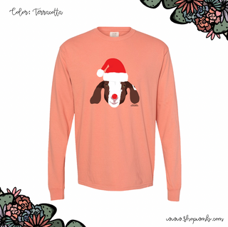 Christmas Spirit Goat LONG SLEEVE T-Shirt (S-3XL) - Multiple Colors!