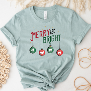 Merry & Bright Christmas T-Shirt (XS-4XL) - Multiple Colors!