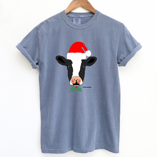 Christmas Spirit Dairy Cow ComfortWash/ComfortColor T-Shirt (S-4XL) - Multiple Colors!