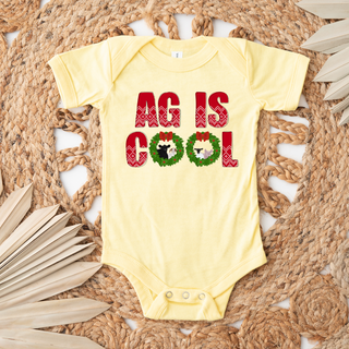 Christmas Ag Is Cool One Piece/T-Shirt (Newborn - Youth XL) - Multiple Colors!