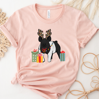 Reindeer Pig T-Shirt (XS-4XL) - Multiple Colors!