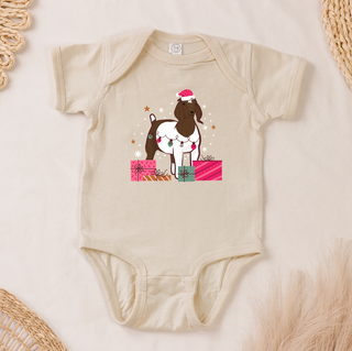 Christmas Present Goat One Piece/T-Shirt (Newborn - Youth XL) - Multiple Colors!