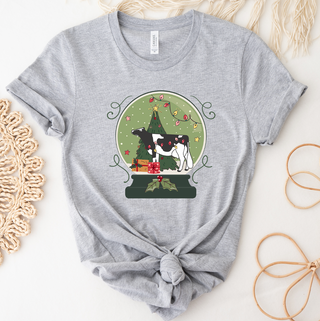 Green Snow Globe Dairy Cow T-Shirt (XS-4XL) - Multiple Colors!