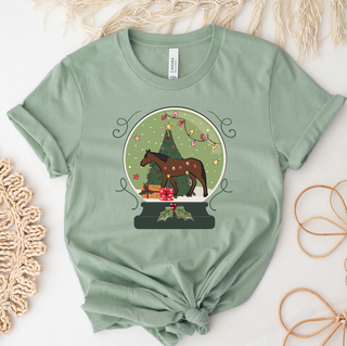 Green Snow Globe Horse T-Shirt (XS-4XL) - Multiple Colors!