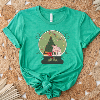 Green Snowglobe Pig T-Shirt (XS-4XL) - Multiple Colors!