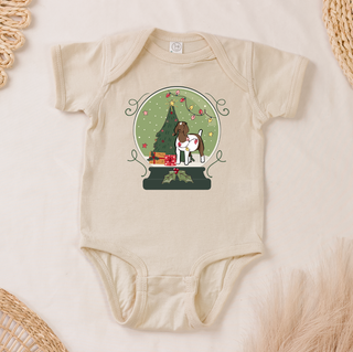 Green Snow Globe Goat One Piece/T-Shirt (Newborn - Youth XL) - Multiple Colors!