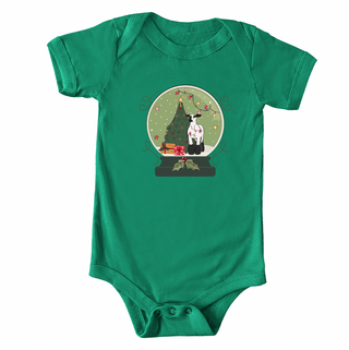 Green Snow Globe Lamb One Piece/T-Shirt (Newborn - Youth XL) - Multiple Colors!