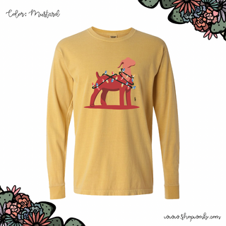 Goat Christmas Lights LONG SLEEVE T-Shirt (S-3XL) - Multiple Colors!