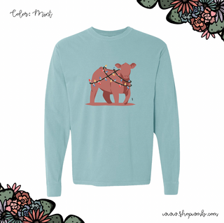 Steer Christmas Lights LONG SLEEVE T-Shirt (S-3XL) - Multiple Colors!