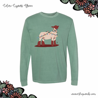 Lamb Christmas Lights LONG SLEEVE T-Shirt (S-3XL) - Multiple Colors!