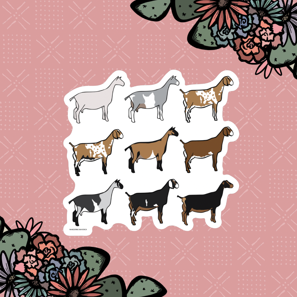 Dairy Goat Breeds Sticker
