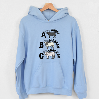 ABC Cattle Breeds Hoodie (S-3XL) Unisex - Multiple Colors!