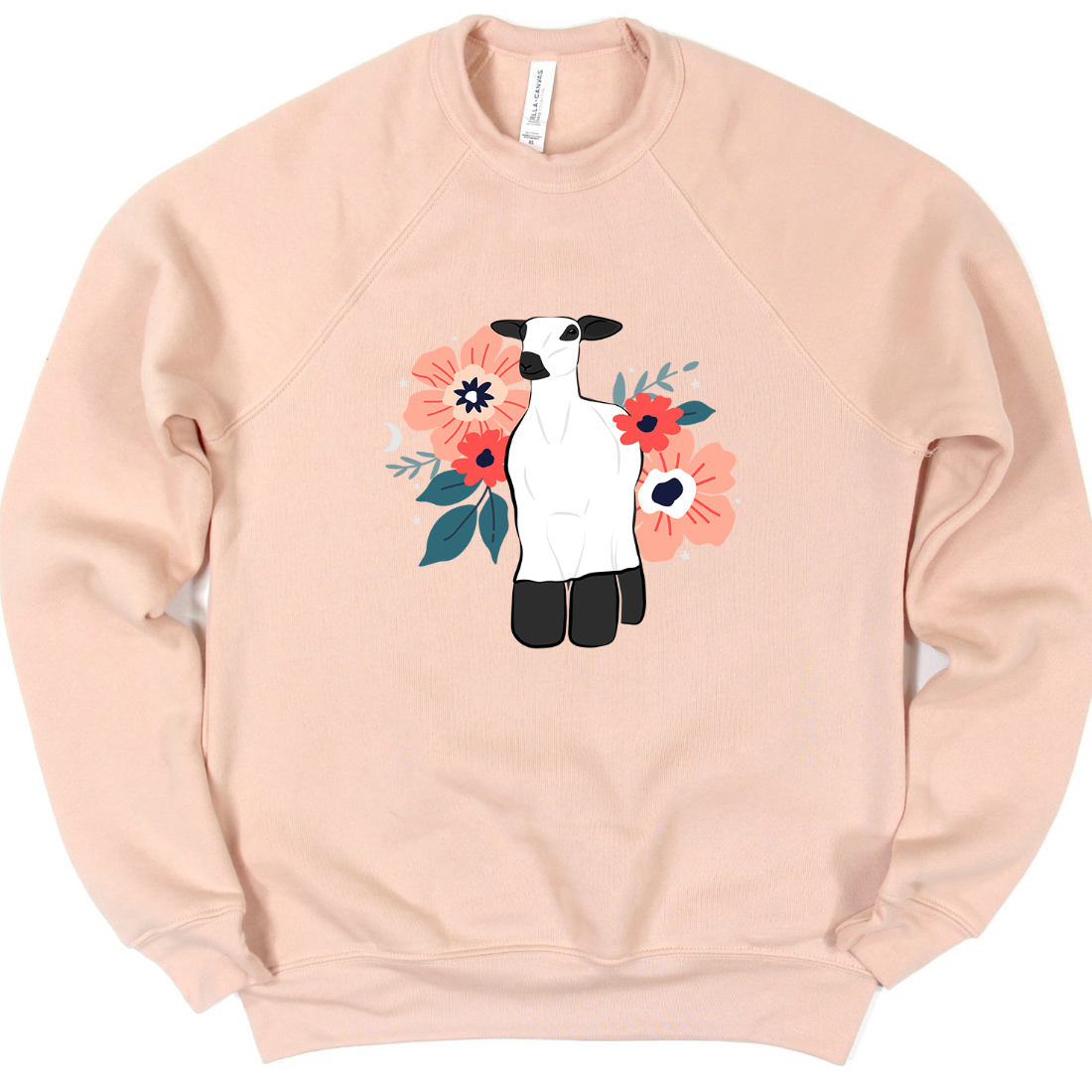 Floral Ghost Lamb Crewneck (S-3XL) - Multiple Colors!