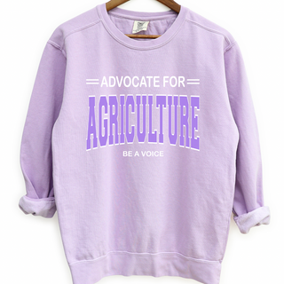 Advocate For Agriculture Be a Voice PURPLE Crewneck (S-3XL) - Multiple Colors!