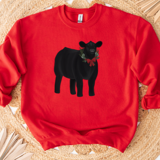 Christmas Wreath Steer Crewneck (S-3XL) - Multiple Colors!